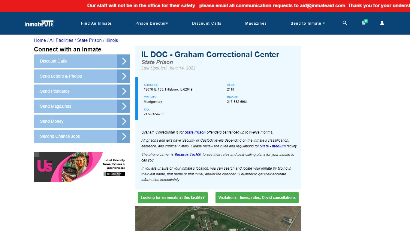 IL DOC - Graham Correctional Center & Inmate Search ...